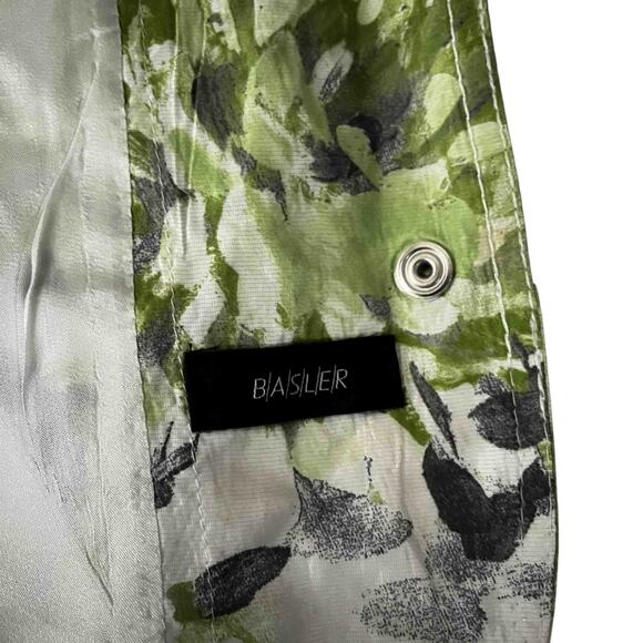 Basler Women's Lined Blazer Jacket Green White Watercolor Floral Pattern Size 42 - Picture 4 of 9